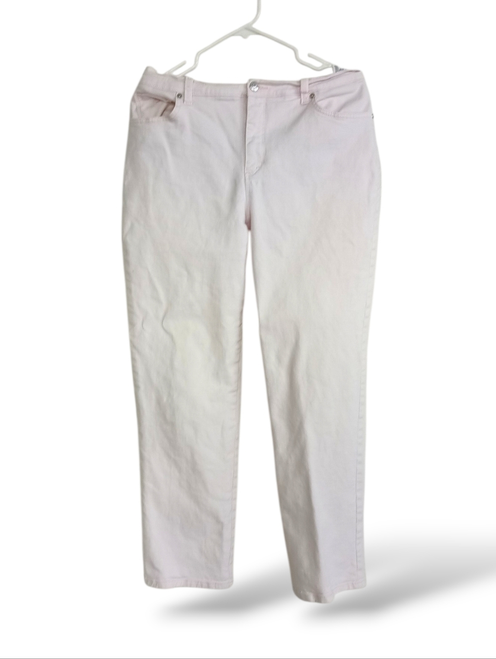 Gloria Vanderbilt Pale Pink Jeans Straight Leg Stretch Purple Label Amanda Short